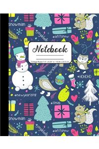 Notebook College Ruled 7.5 x 9.25 in / 19.05 x 23.5 cm