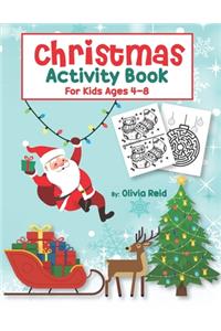 Christmas Activity Book for Kids Ages 4-8
