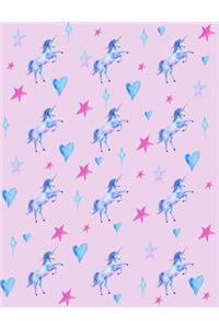 Prancing Unicorn Pattern Composition Notebook