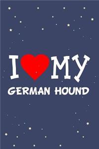 I Love My German Hound Dog Breed Journal Notebook