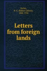 Letters from foreign lands