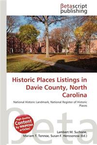 Historic Places Listings in Davie County, North Carolina