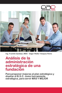 Análisis de la administración estratégica de una fundación