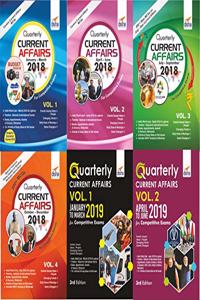 Quarterly Current Affairs January 2018 to June 2019 (Buy 6 Quarterly at price of 5) for Competitive Exams