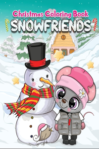 Christmas coloring book snowfriends