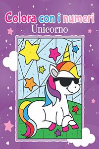 Colora con i Numeri Unicorno