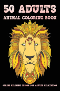 50 Adults Animal Coloring book