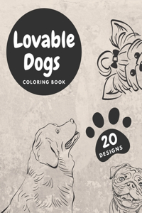 Lovable Dogs Coloring Book