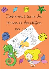 J'apprends à écrire des lettres et des chiffres avec sirènes