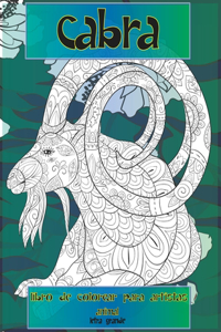 Libro de colorear para artistas - Letra grande - Animal - Cabra