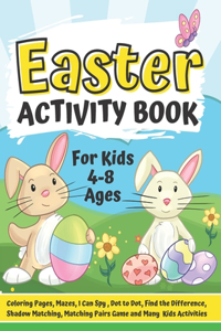 Easter Activity Book For Kids 4 - 8 Ages
