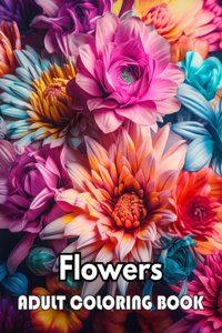 Flowers Adult Coloring Book