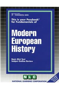 MODERN EUROPEAN HISTORY