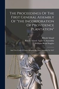 Proceedings Of The First General Assembly Of 