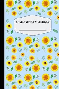 Sunflower Composition Notebook