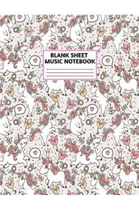 Blank Sheet Music Notebook