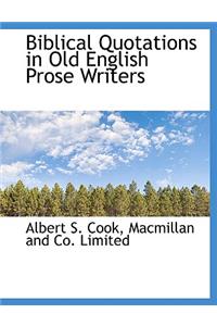 Biblical Quotations in Old English Prose Writers
