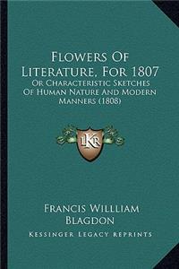 Flowers of Literature, for 1807