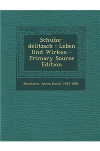 Schulze-Delitzsch: Leben Und Wirken