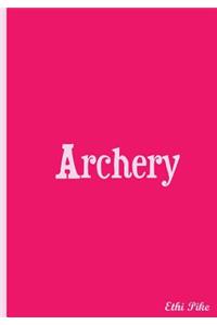 Archery - Pink Notebook / Journal / Extended Lined Pages / Soft Matte Cover