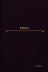 Sermon Log (Logbook, Journal - 120 pages, 6 x 9 inches)