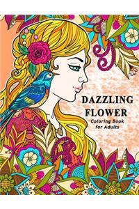 Dazzling Flower Coloring Book for Adults