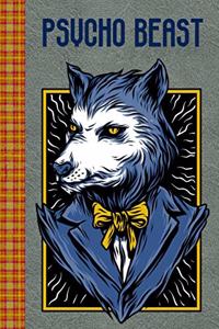 Psycho Beast! Street Art Design a Suited Wolf with Mafia Style