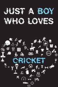 Just A Boy Who Loves CRICKET Notebook