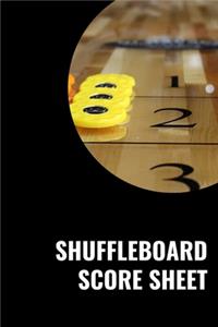 Shuffleboard Score Sheet