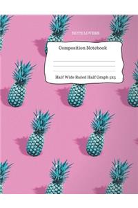 Composition Notebook - Half Wide Ruled Half Graph 5x5