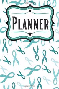 Teal Ribbon Daily Planner and Journal