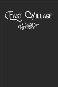 East Village NYC New York City Vintage Look 120 Pages Lined