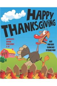 Happy Thanksgiving Activity Book For Kids