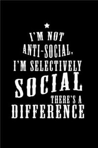 I'm Not Anti-Social. I'm Selectively Social There's A Difference