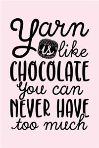 Yarn Is Like Chocolate You Can Never Have Too Much