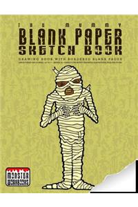 The Mummy - Blank Paper Sketch Book - Drawing book with bordered pages