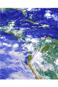 Earth View Continents Oceans Space Theme School Composition Book 130 Pages