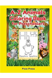 A-Z Animals Coloring Book for Preschoolers