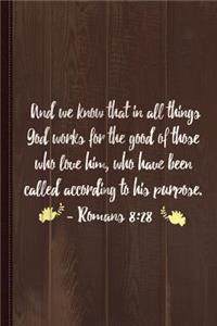 Romans 828 Journal Notebook