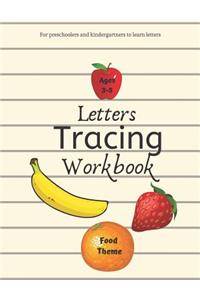 Letters Tracing Workbook Food Theme
