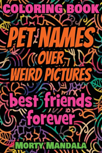 Coloring Book - Pet Names over Weird Pictures - Draw Your Imagination