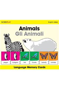 Wordplay Language Memory Cards-Animals (English-Italian)