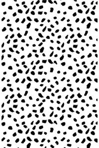 Journal Notebook Abstract Watercolor Dabs Black and White