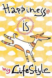 Journal Notebook For Dog Lovers, Happiness Is My Lifestyle Stripey Dog 5