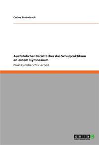 Ausführlicher Bericht über das Schulpraktikum an einem Gymnasium