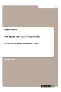 Der Sport und das Europarecht