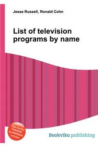 List of Television Programs by Name