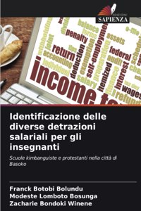 Identificazione delle diverse detrazioni salariali per gli insegnanti