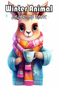 Winter Animal Coloring Book for Adults