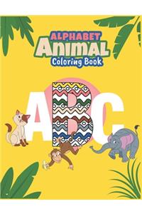 Alphabet Animals Coloring Book ABC .